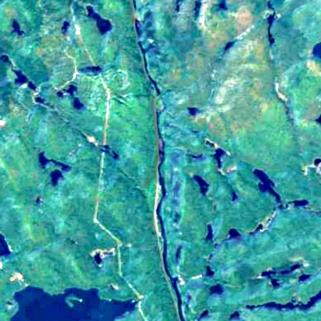 Agawa Canyon seen from above (Sentinel-2)