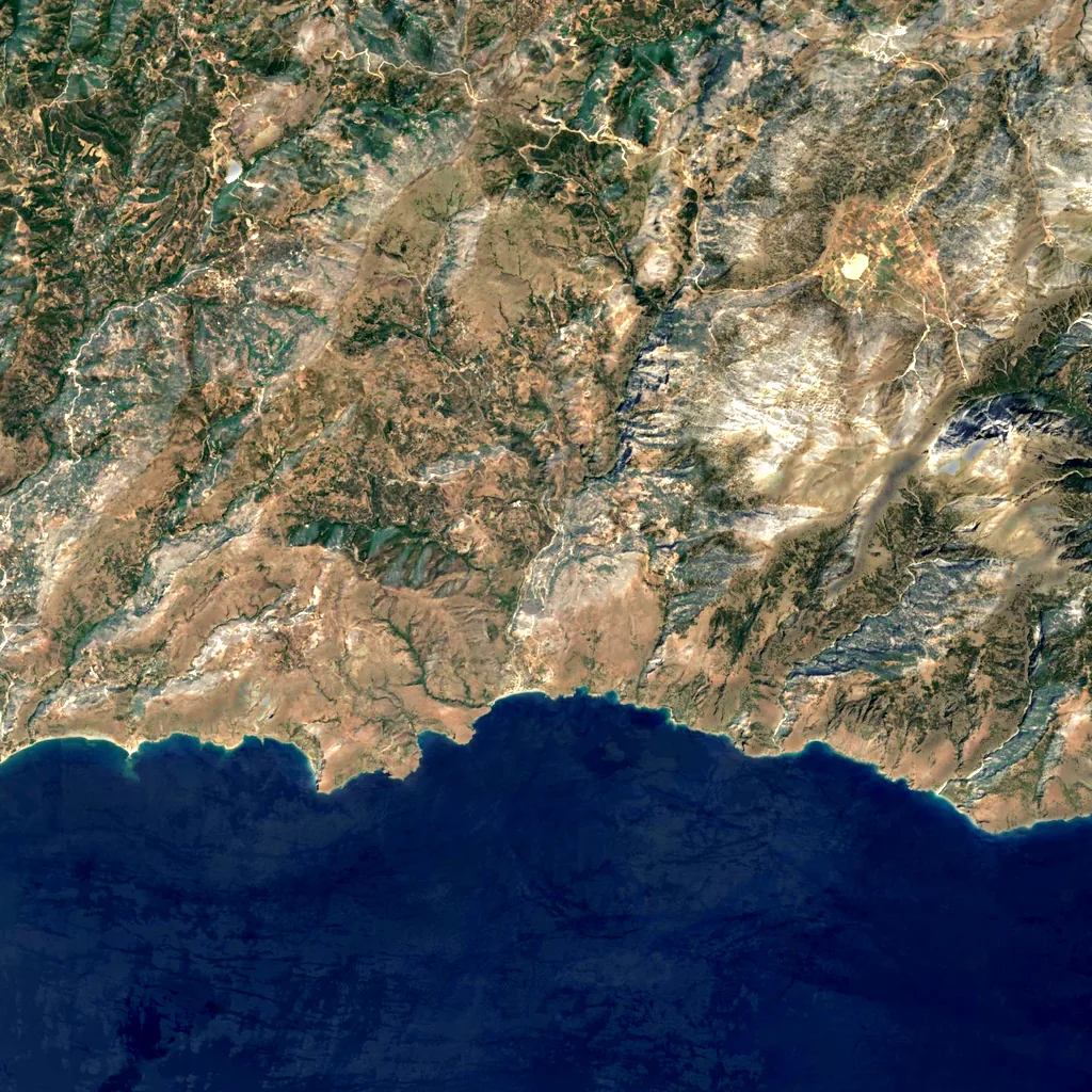 Agia Eirini Gorge seen from above (Sentinel-2)