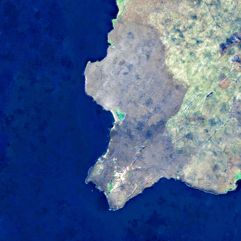 Álfagjá seen from above (Sentinel-2)