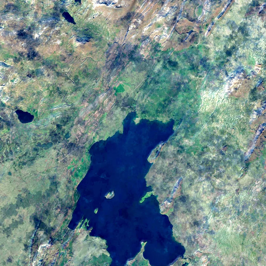 Almannagjá seen from above (Sentinel-2)