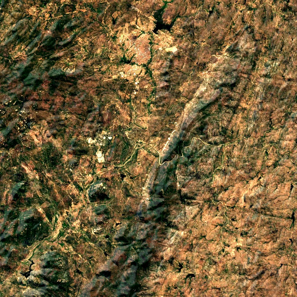 Apertados Canyon seen from above (Sentinel-2)