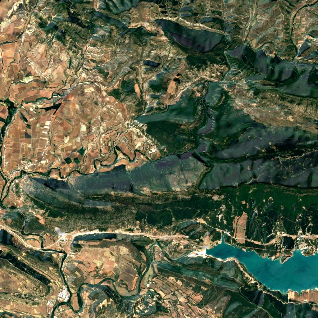 Arbaiun canyon seen from above (Sentinel-2)
