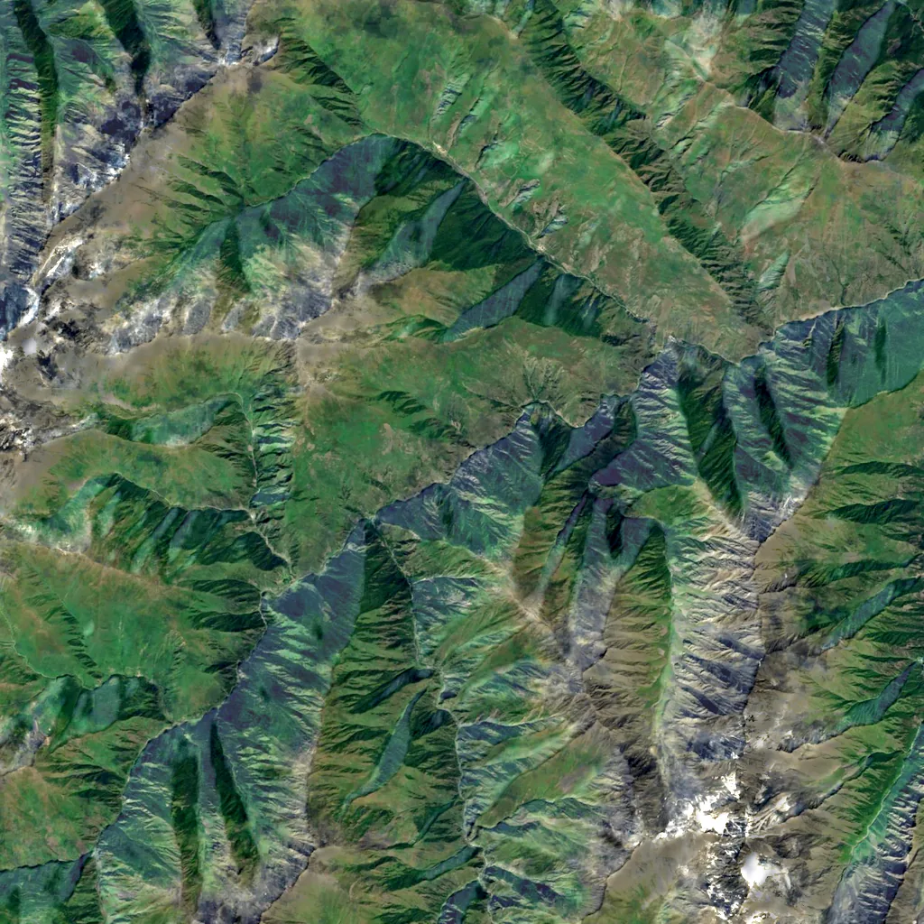 Argun River ravine seen from above (Sentinel-2)