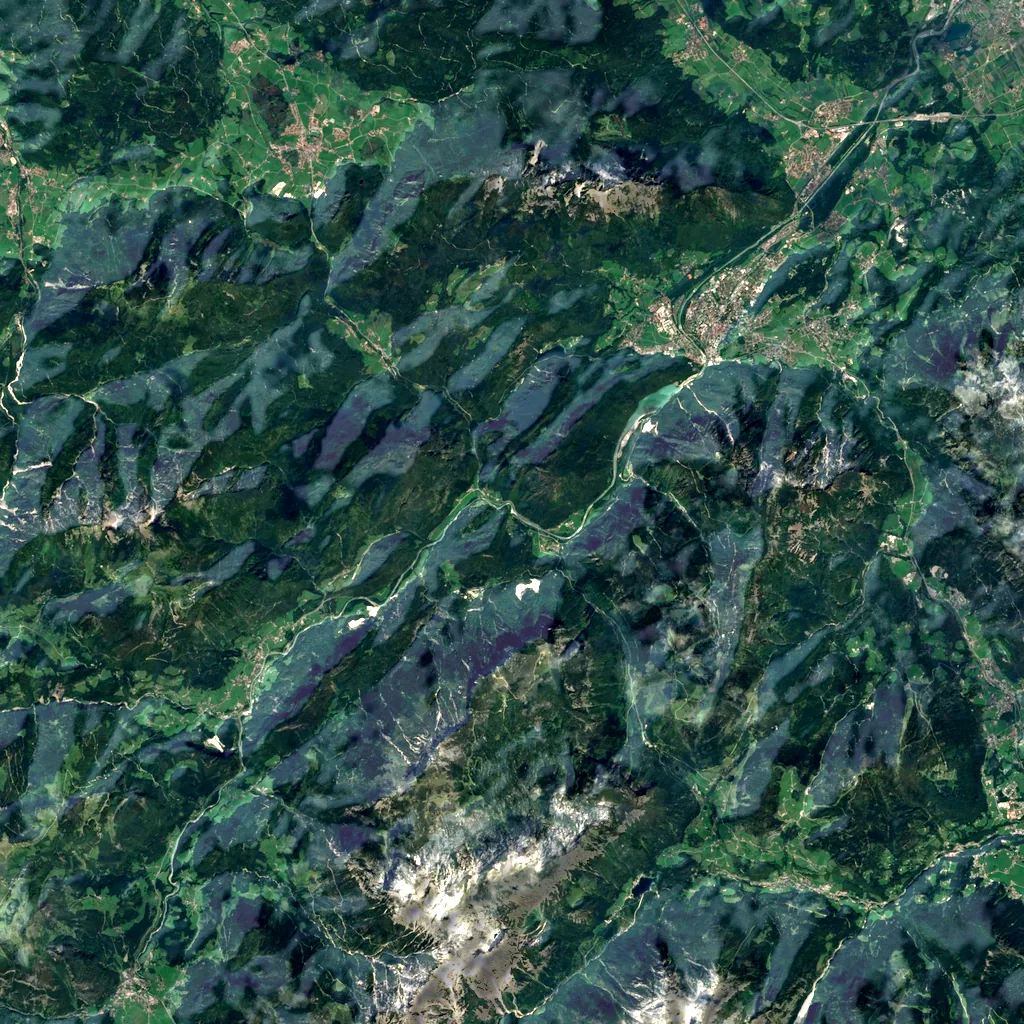 Aschauer Klamm seen from above (Sentinel-2)