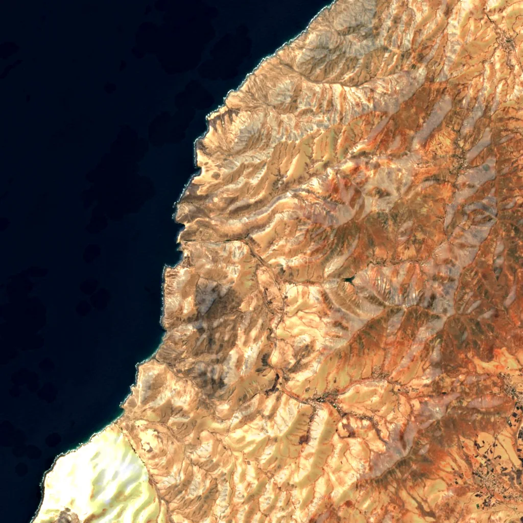 Barranco de las Peñitas seen from above (Sentinel-2)