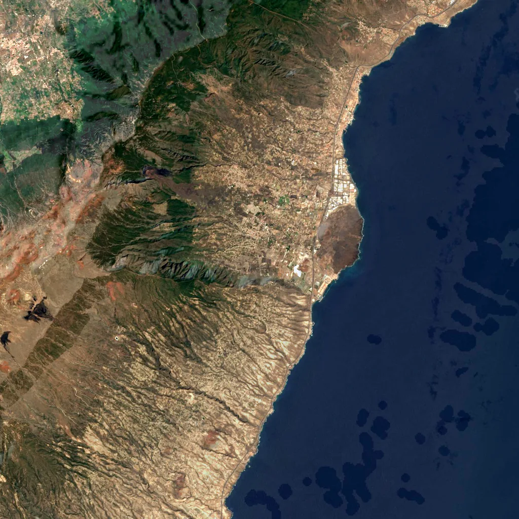 Barranco del Agua seen from above (Sentinel-2)