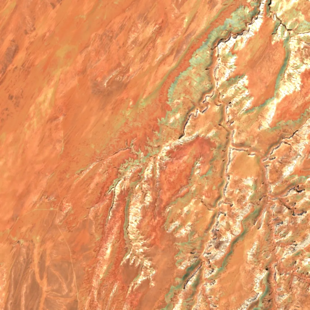 Bluejohn Canyon seen from above (Sentinel-2)