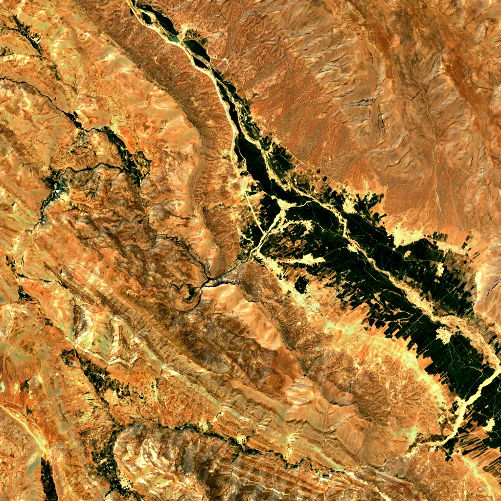 Bostanak Canyon seen from above (Sentinel-2)