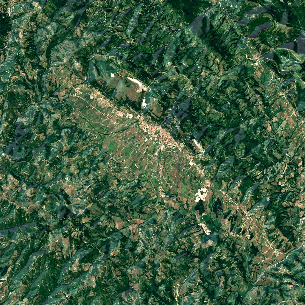 Bottaccione Gorge seen from above (Sentinel-2)