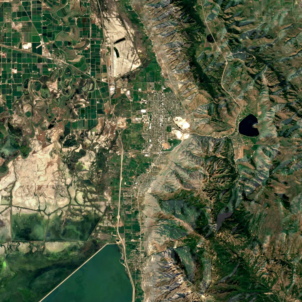 Box Elder Canyon seen from above (Sentinel-2)