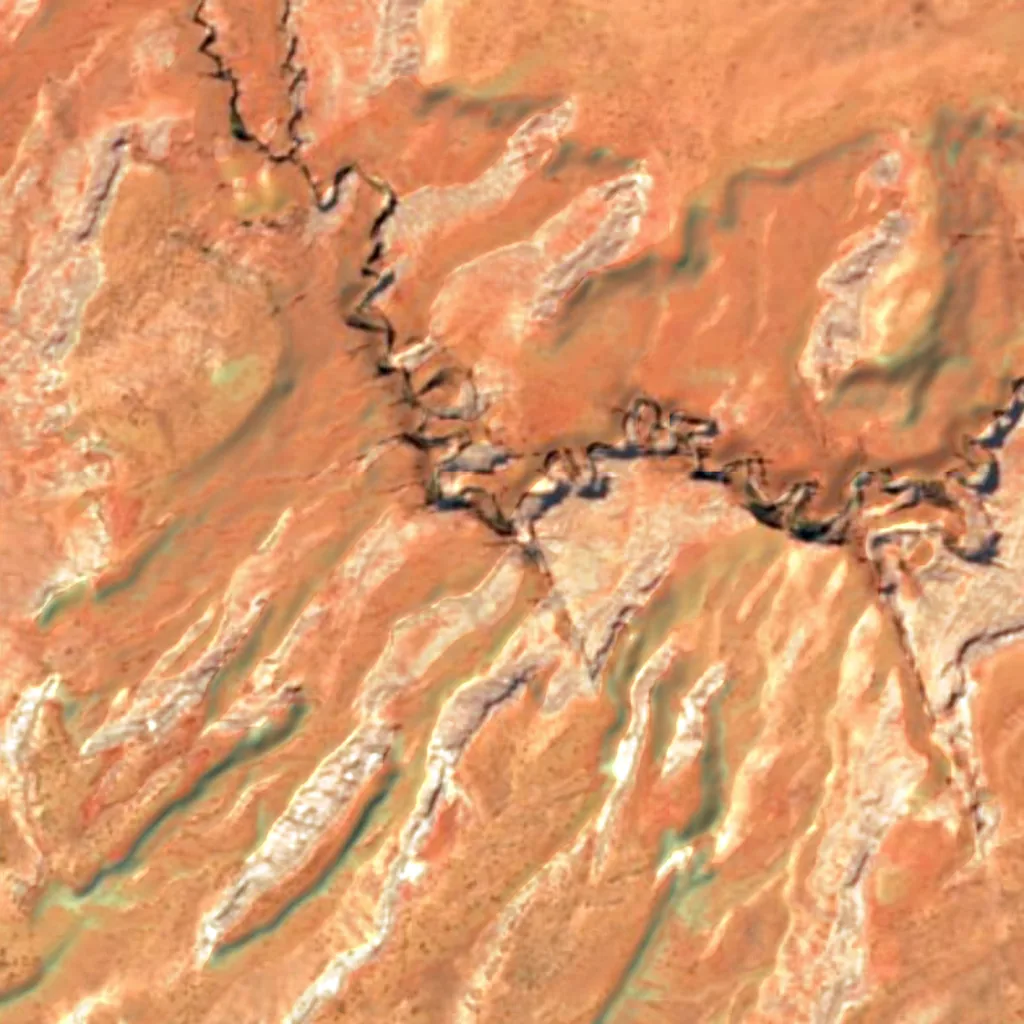 Buckskin Gulch seen from above (Sentinel-2)