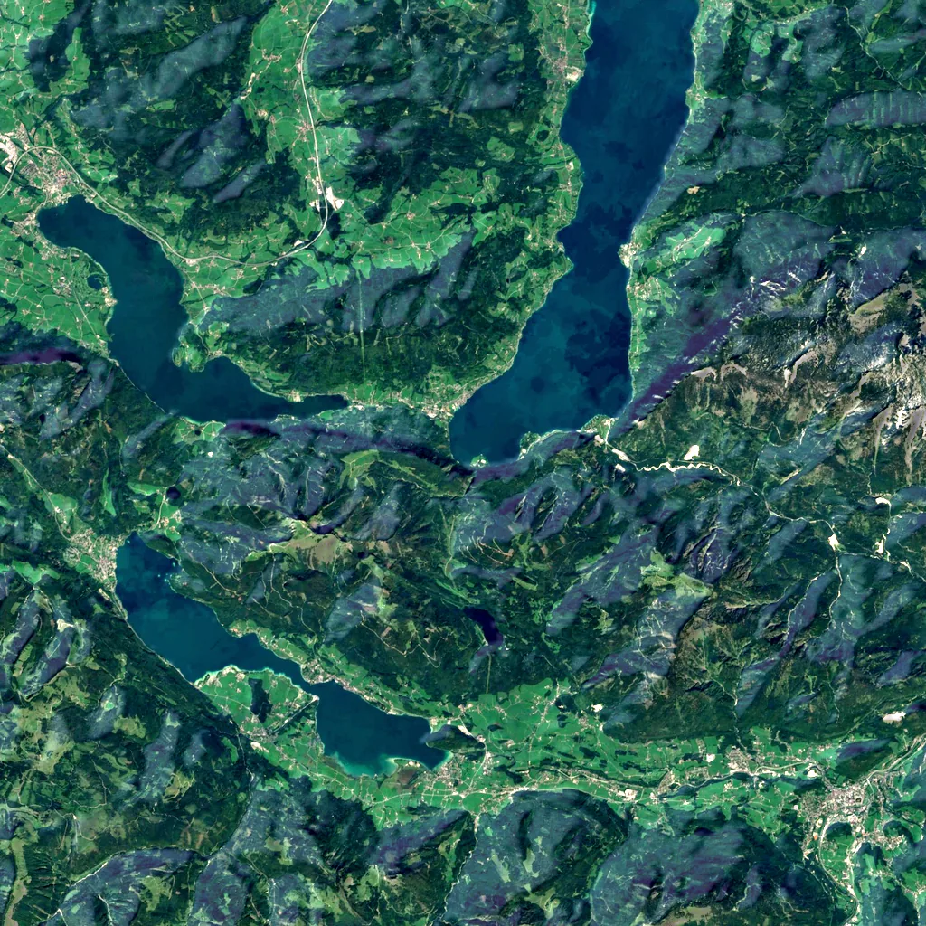 Burggrabenklamm seen from above (Sentinel-2)