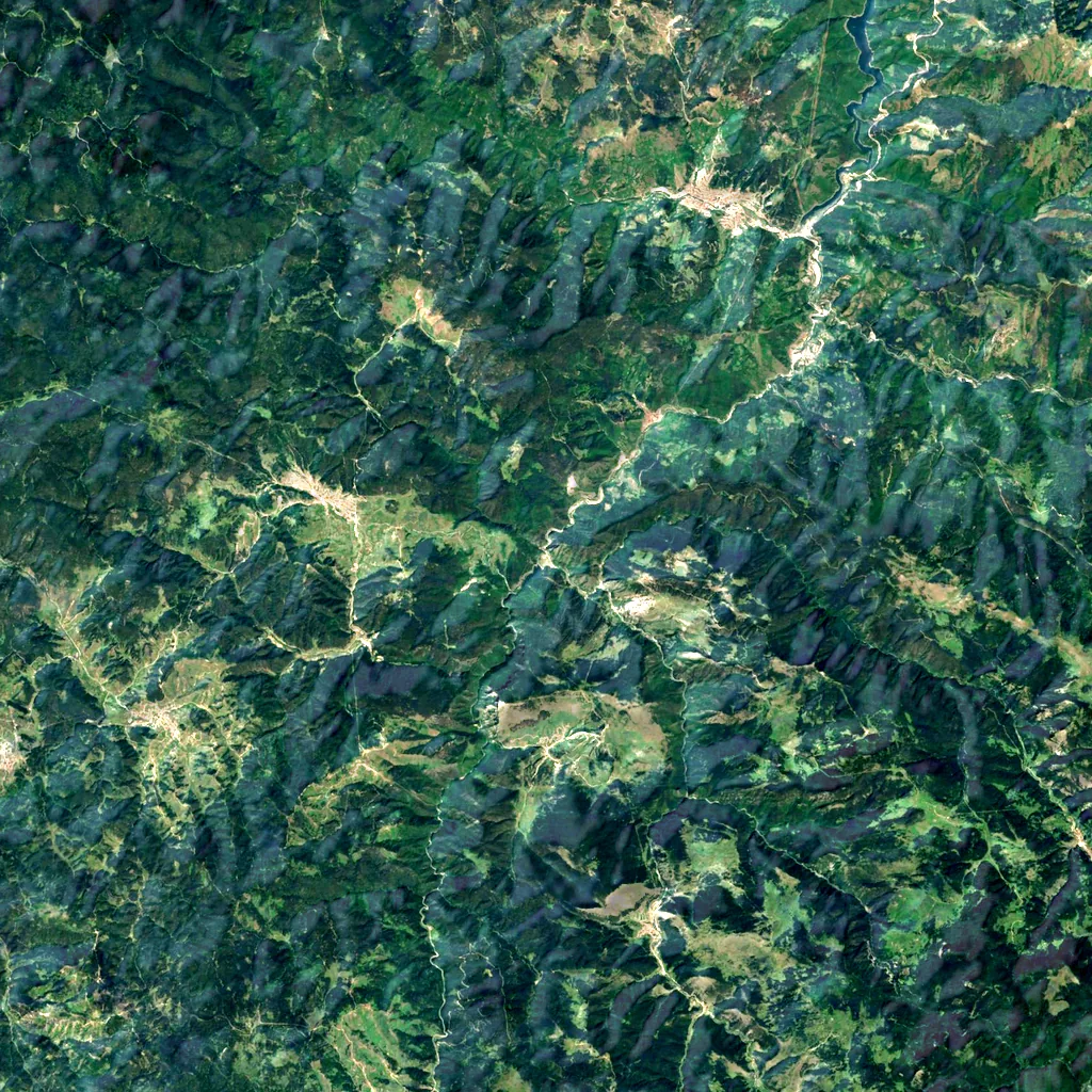 Buynovsko Gorge seen from above (Sentinel-2)
