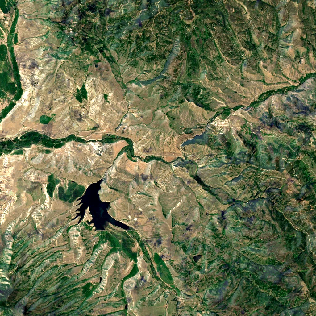 Byers Canyon seen from above (Sentinel-2)