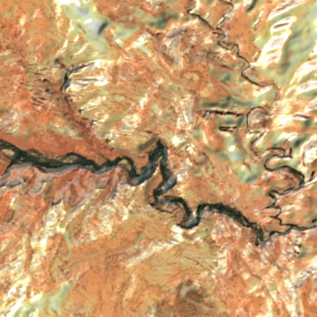 Calf Creek Canyon seen from above (Sentinel-2)