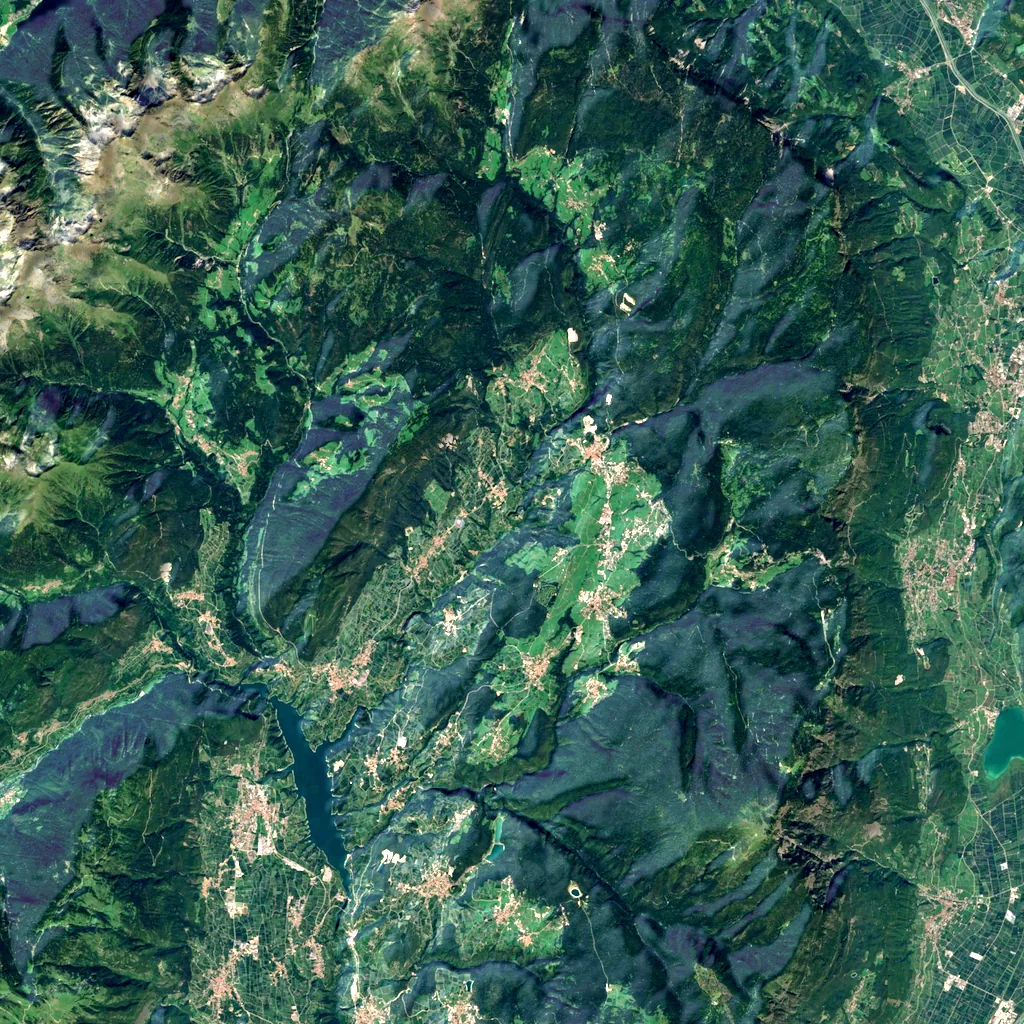Canyon Rio Sass seen from above (Sentinel-2)