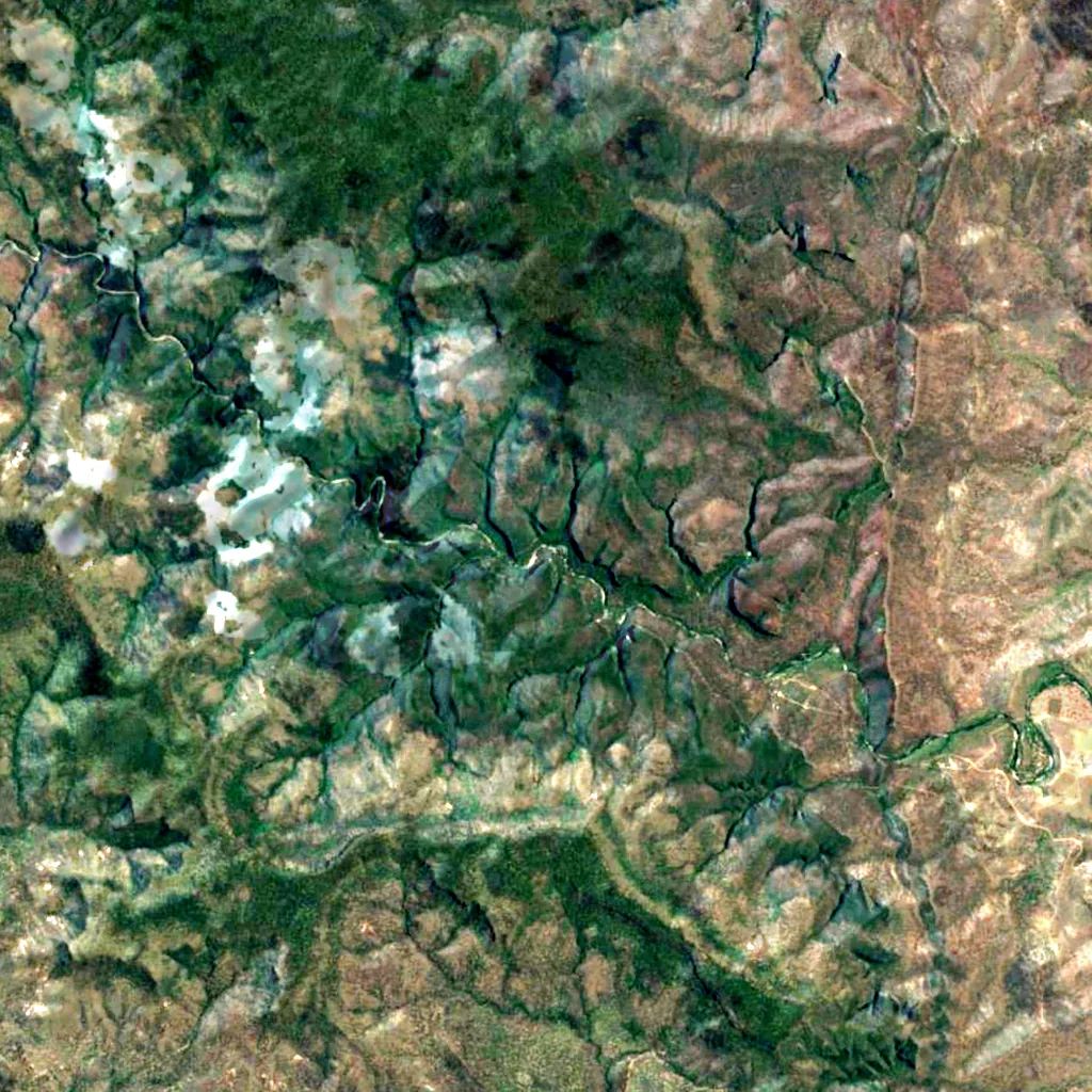 Carnarvon Gorge seen from above (Sentinel-2)