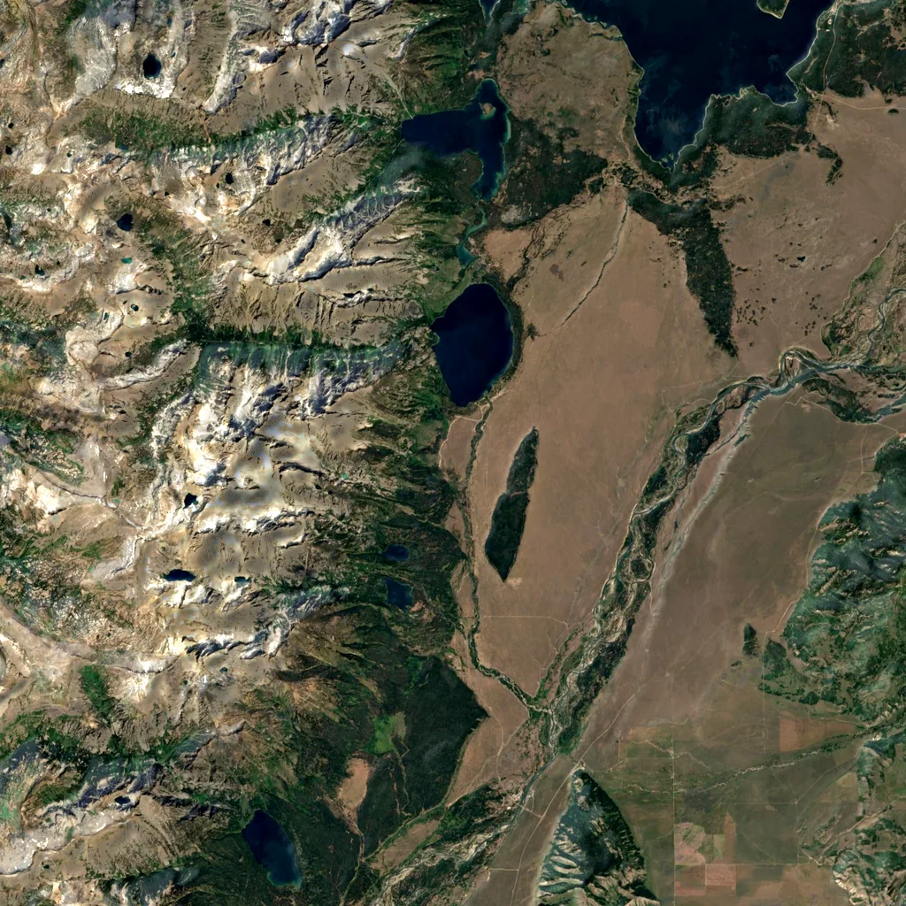 Cascade Canyon seen from above (Sentinel-2)