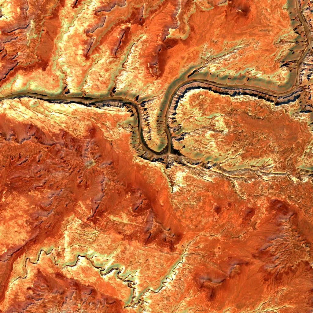 Cataract Canyon seen from above (Sentinel-2)