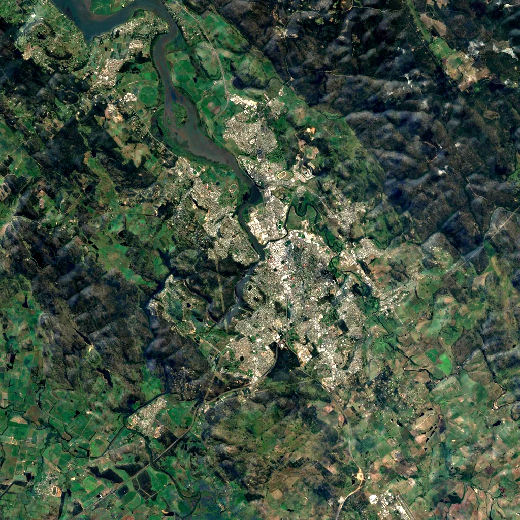 Cataract Gorge seen from above (Sentinel-2)