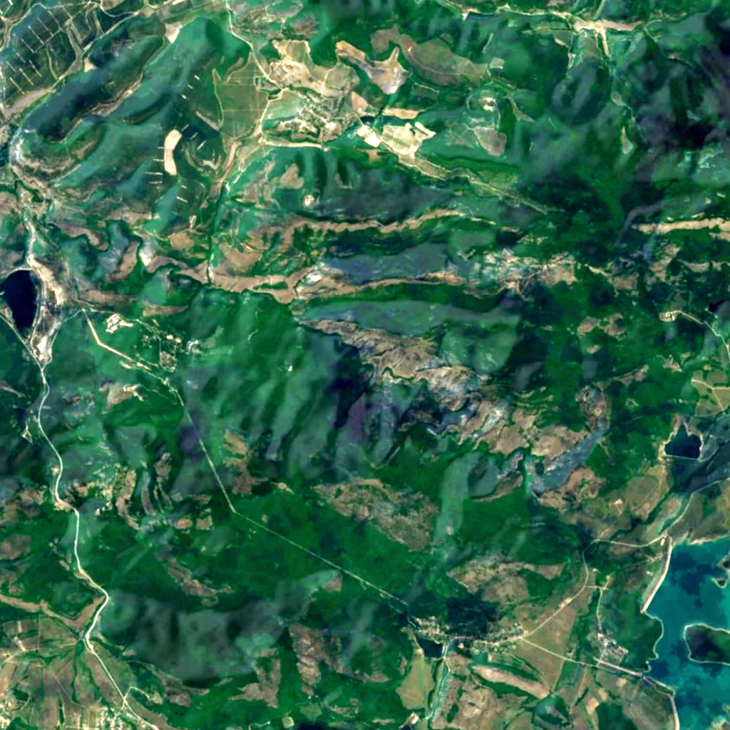 Chernorechenskij canyon seen from above (Sentinel-2)