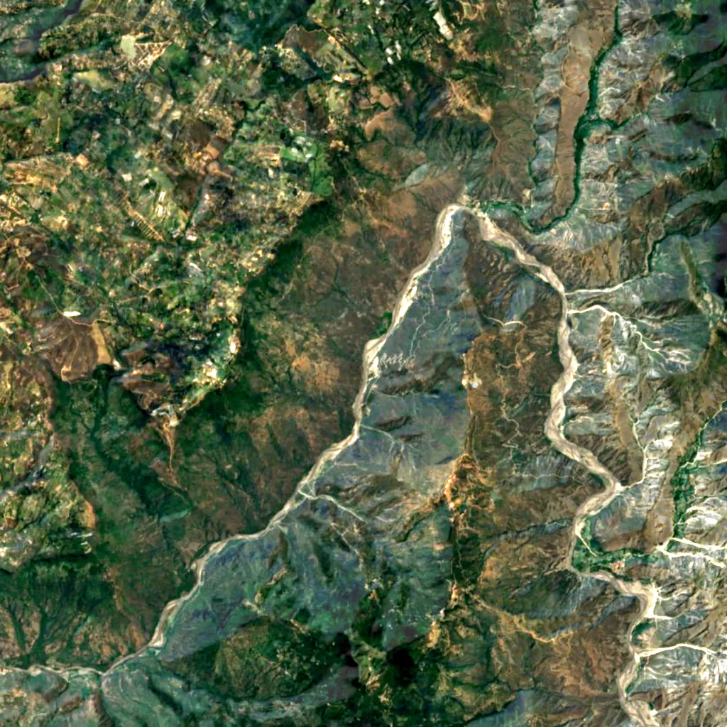 Chicamocha Canyon seen from above (Sentinel-2)