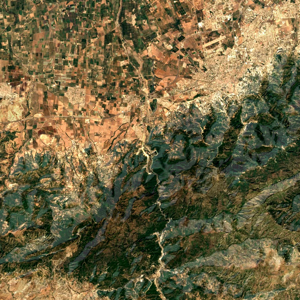Chiffa Gorges seen from above (Sentinel-2)