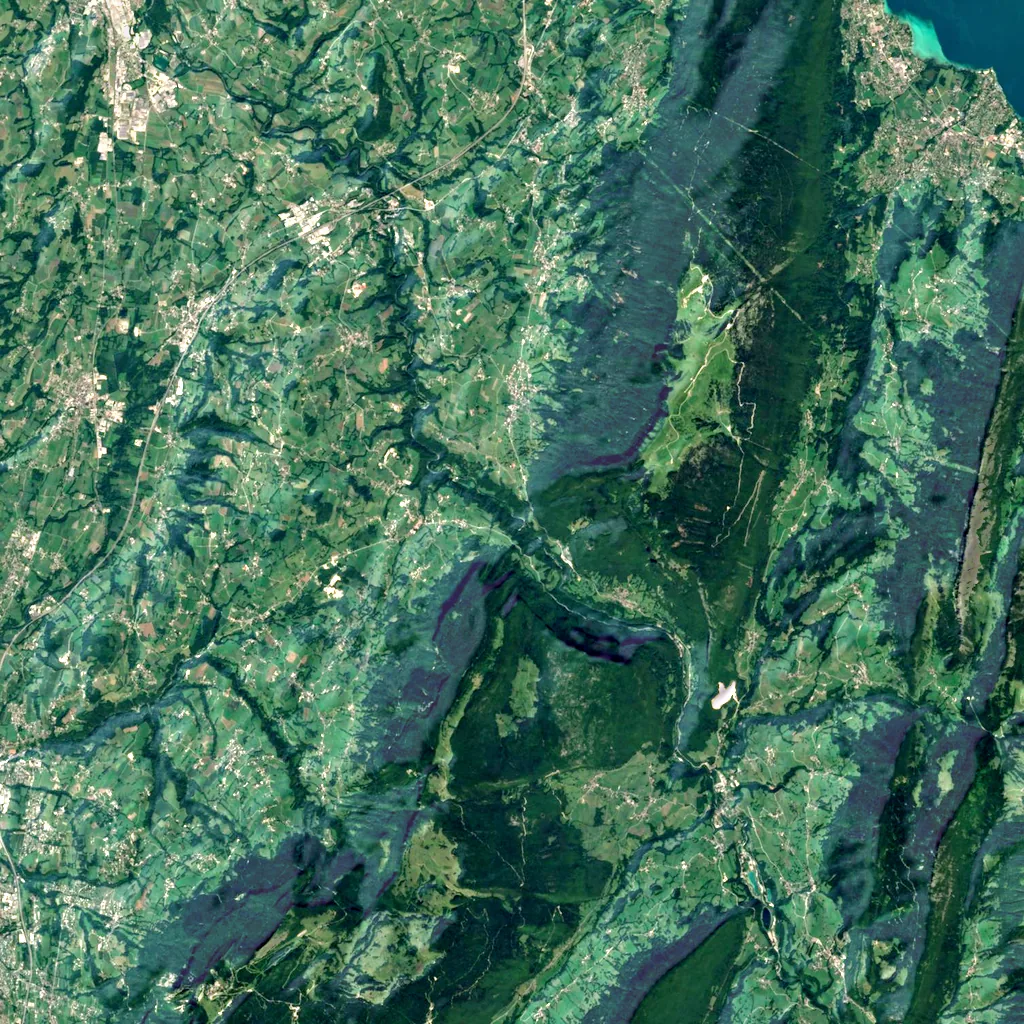 Cluse de Bange seen from above (Sentinel-2)