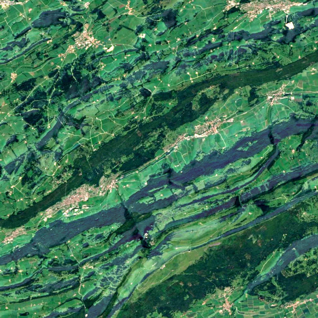 Combe Grède seen from above (Sentinel-2)