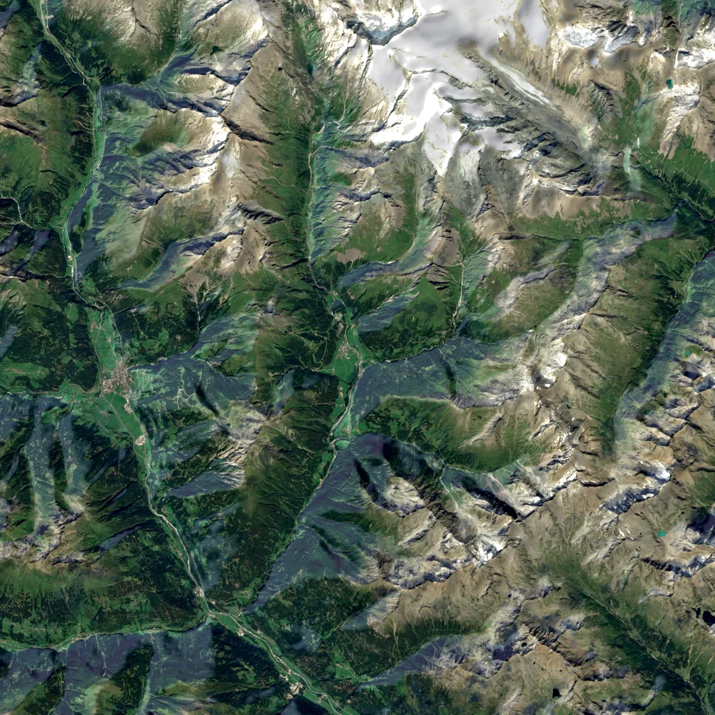 Daberklamm seen from above (Sentinel-2)
