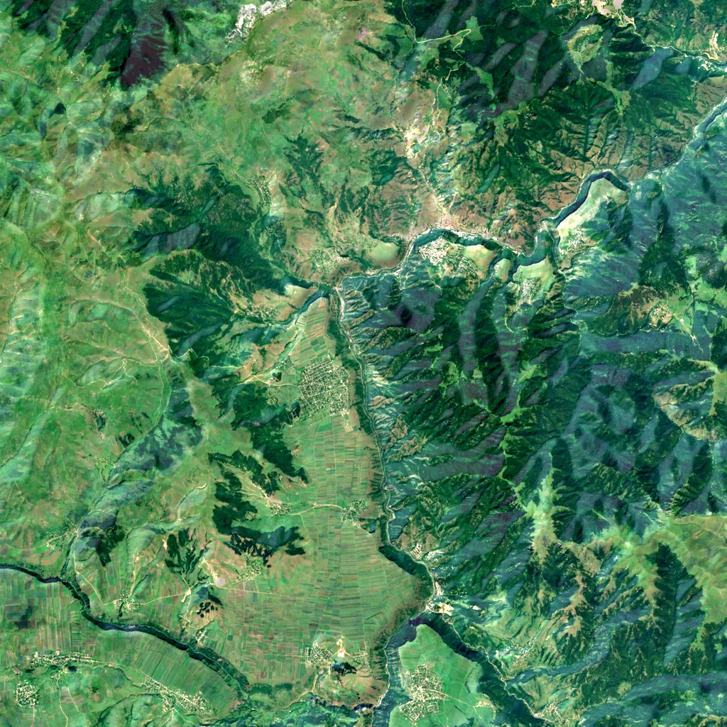Debed Canyon seen from above (Sentinel-2)