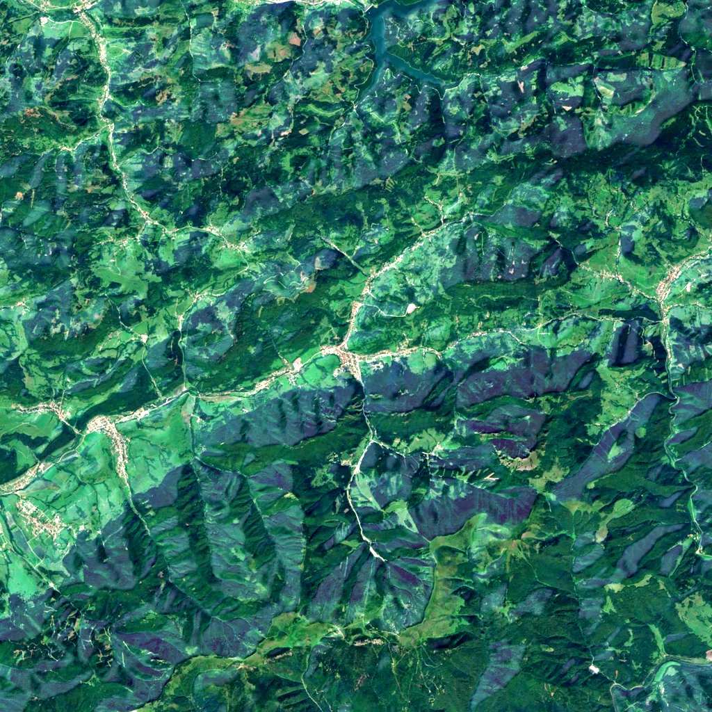Dolné diery seen from above (Sentinel-2)