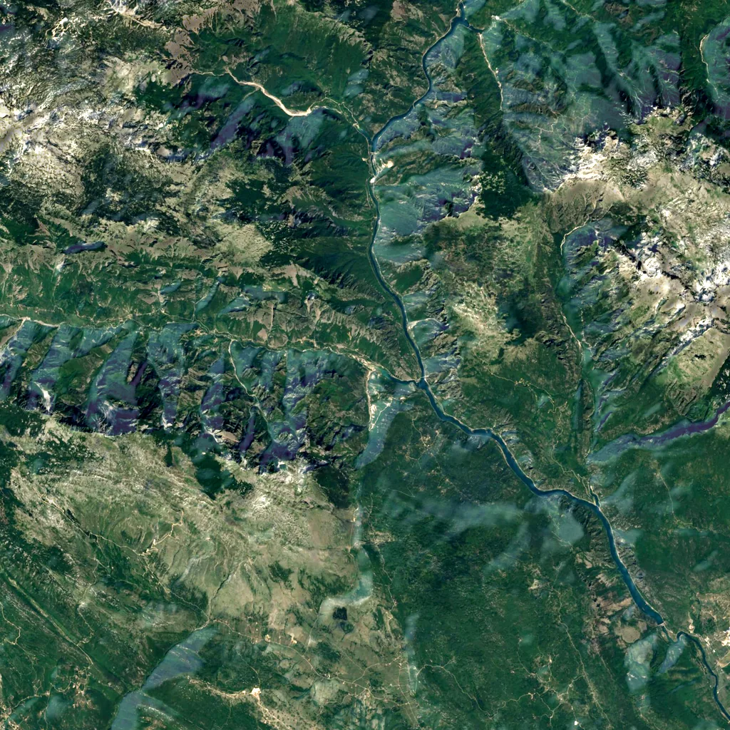 Drežnica Valley seen from above (Sentinel-2)
