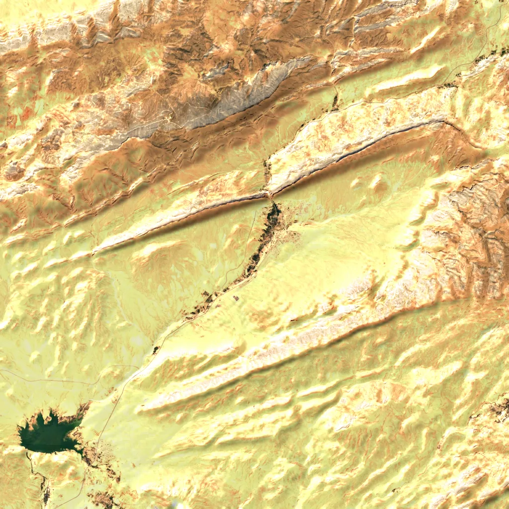 El Kantara Gorge seen from above (Sentinel-2)