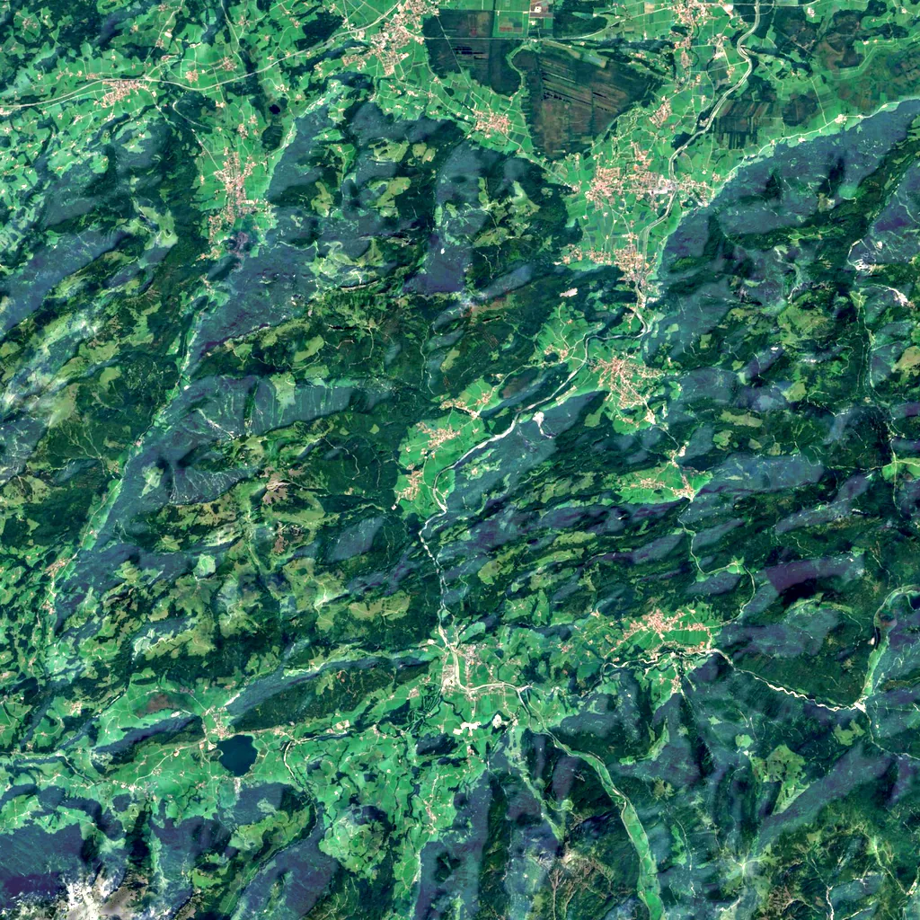 Entenlochklamm seen from above (Sentinel-2)