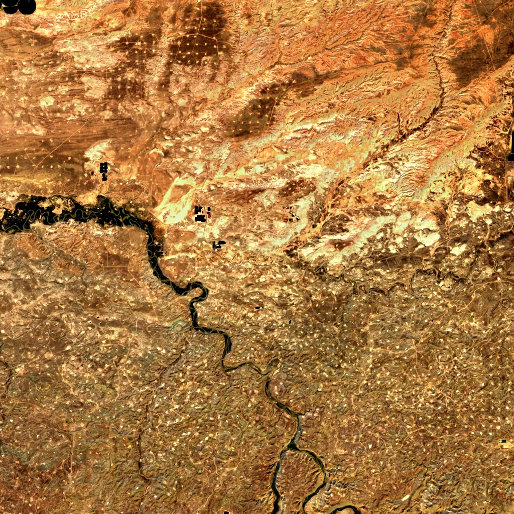Fantasy Canyon seen from above (Sentinel-2)