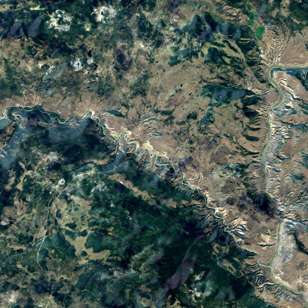 Farwell Canyon seen from above (Sentinel-2)
