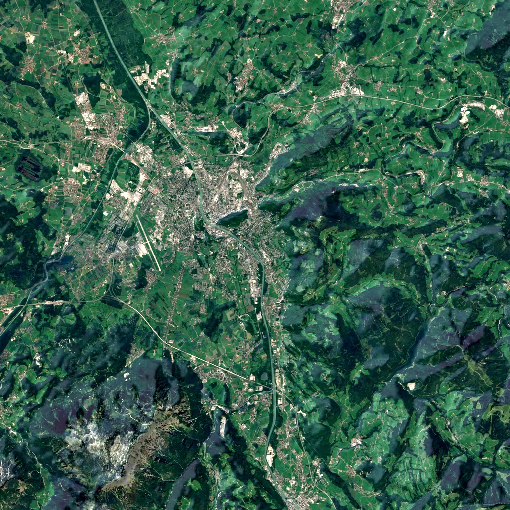 Glasenbachklamm seen from above (Sentinel-2)