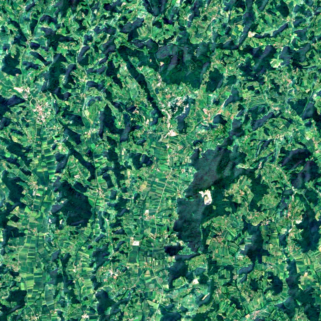 Gleichenberger gorge seen from above (Sentinel-2)