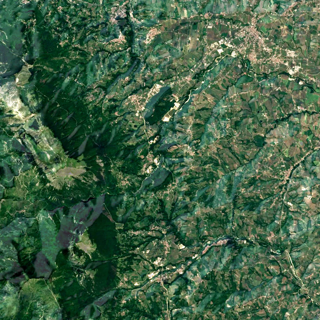 Gole del Salinello seen from above (Sentinel-2)