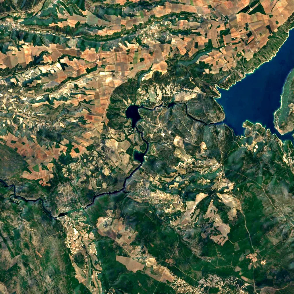 Gorges de Baudinard seen from above (Sentinel-2)