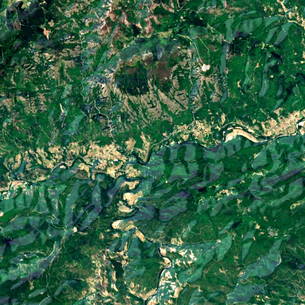 Gorges de Colombières seen from above (Sentinel-2)