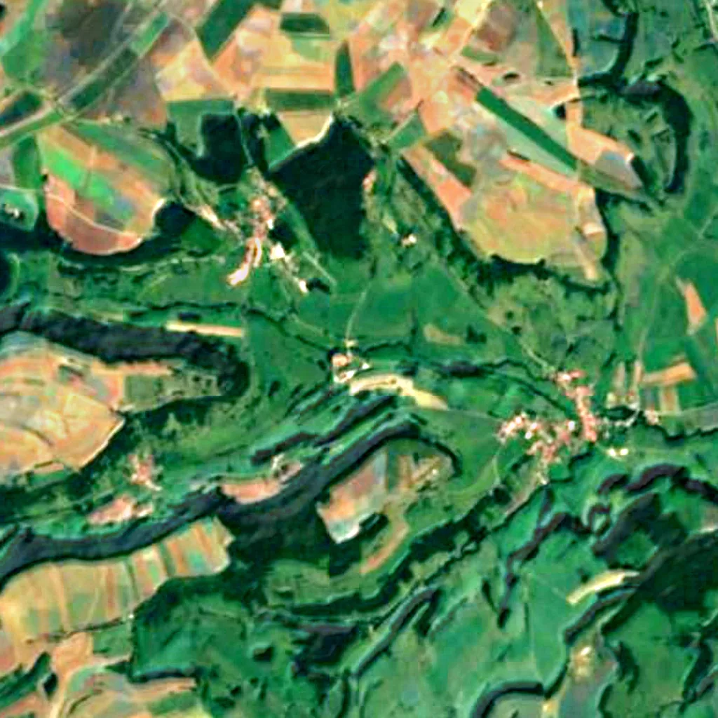 Gorges de la Vingeanne seen from above (Sentinel-2)