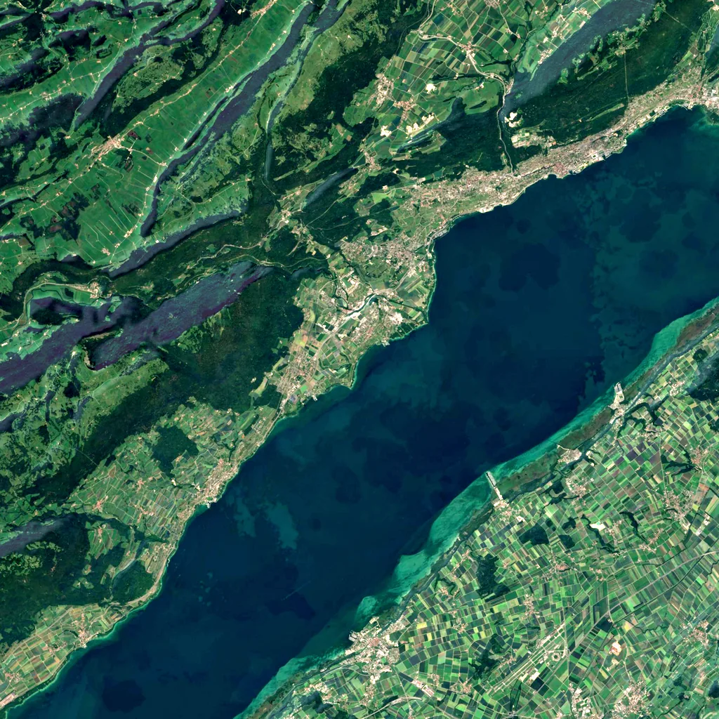 Gorges de l'Areuse seen from above (Sentinel-2)