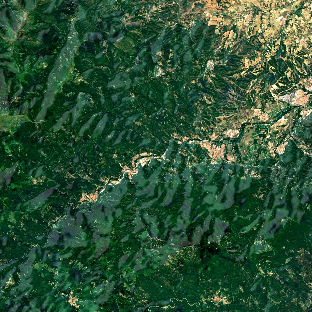 Gorges del Montdony seen from above (Sentinel-2)