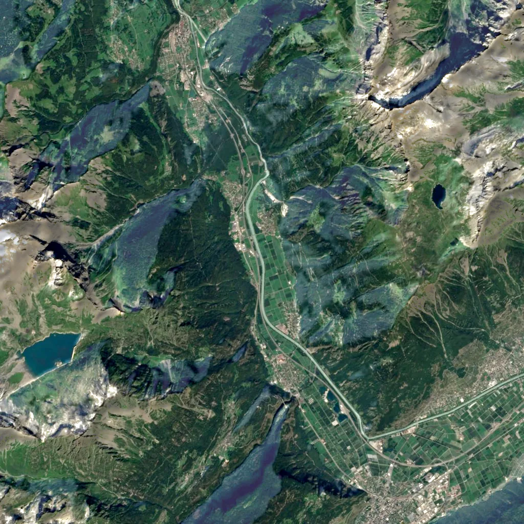 Gorges du Dailley seen from above (Sentinel-2)