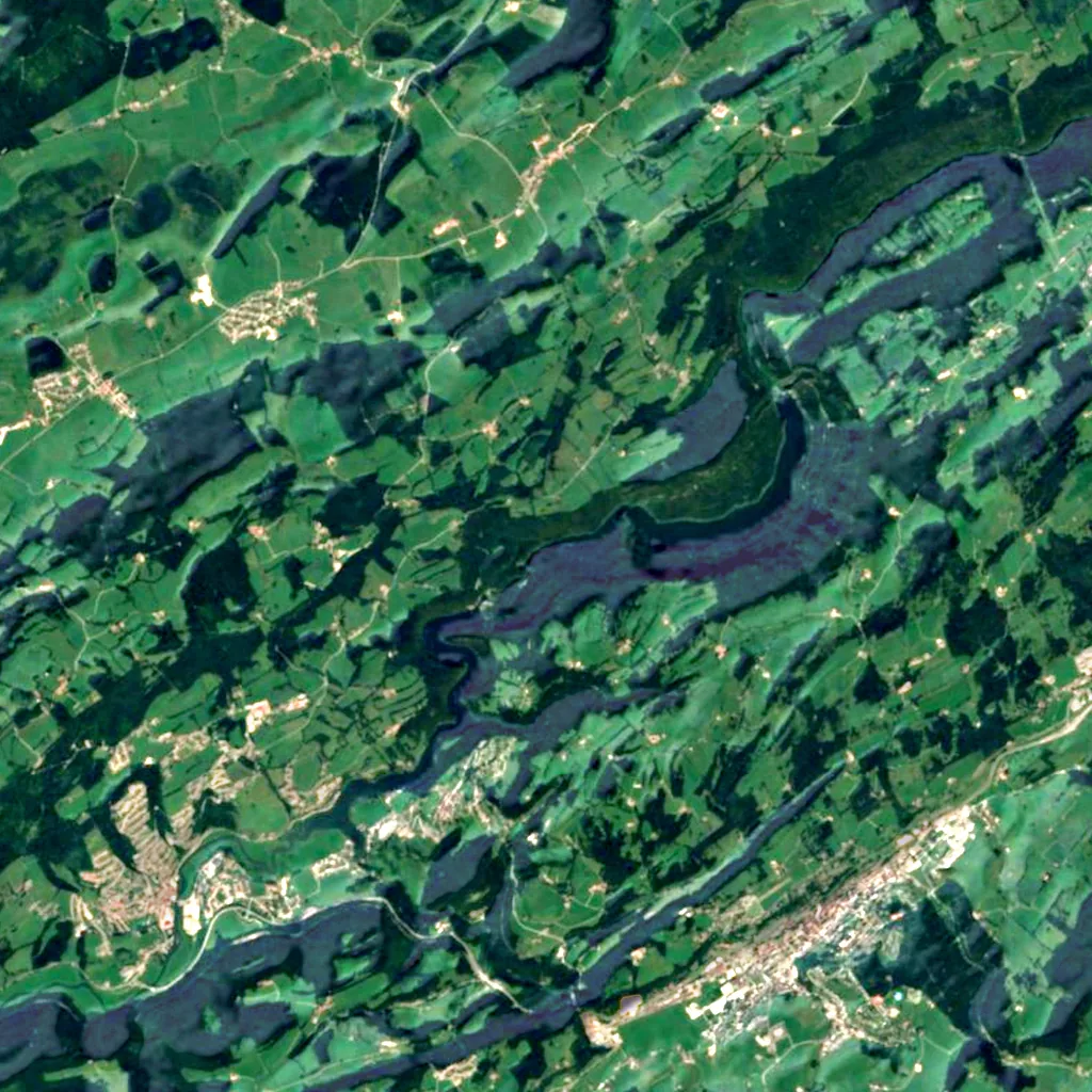 Gorges du Doubs seen from above (Sentinel-2)
