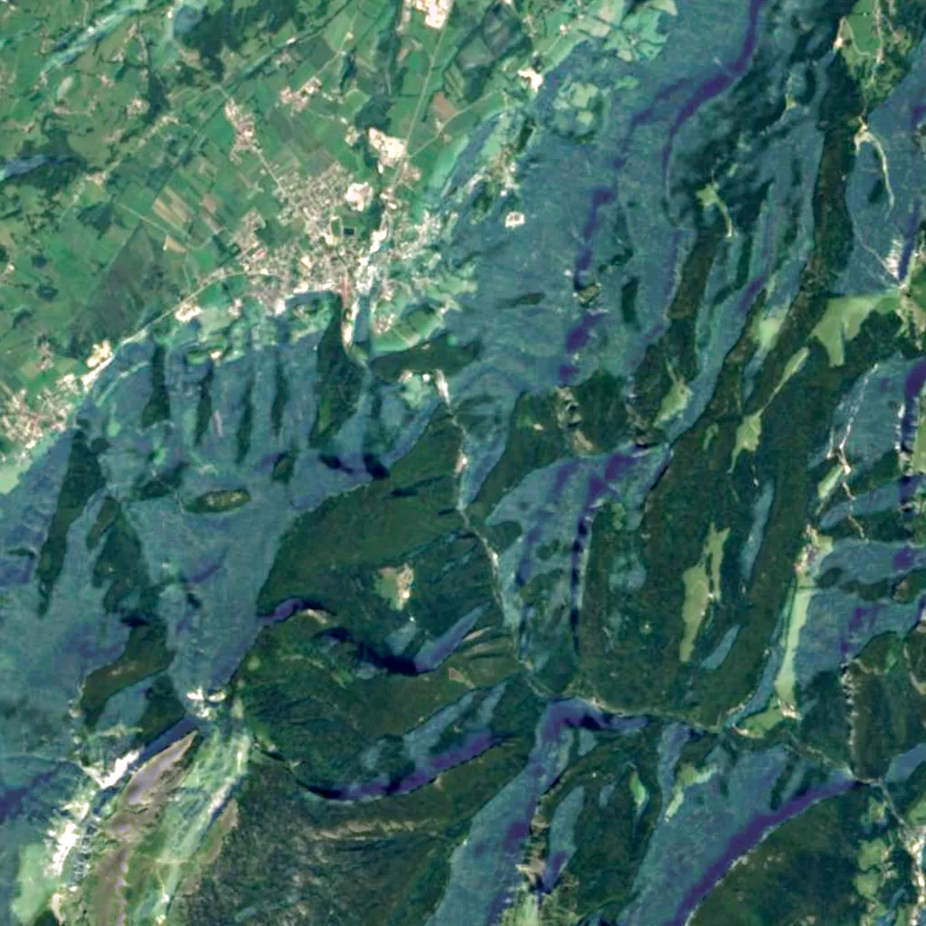 Gorges du Guiers Mort seen from above (Sentinel-2)