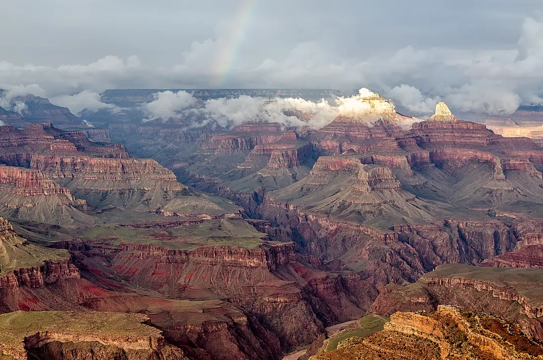 Grand Canyon Hopi Point with rainbow 2013