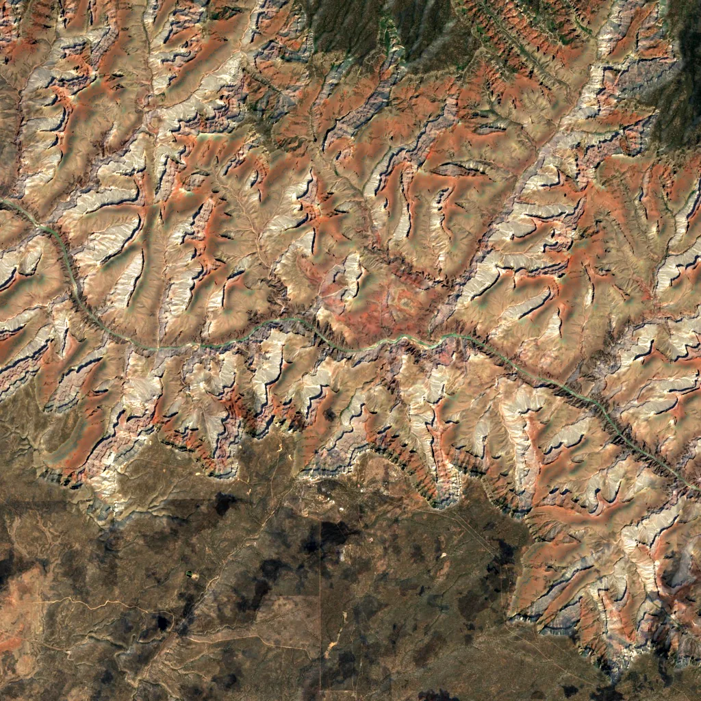 Grand Canyon seen from above (Sentinel-2)